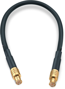 Coaxial cable, MCX plug (straight) to MCX plug (straight), 50 Ω, RG-174/U, grommet black, 152.4 mm, 65506506515303