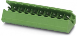 Pin header, 17 pole, pitch 5.08 mm, angled, green, 1769612
