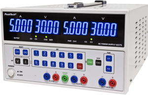 Laboratory power supply, 30 VDC, outputs: 3 (5 A/5 A/3 A), 150 W, 115-230 VAC, P 6075