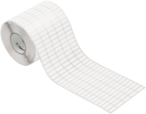 Cotton fabric Label, (L x W) 18 x 6 mm, white, Roll with 10000 pcs