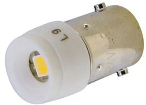 Signal light, 24 V (AC), 24 V (DC), white, Mounting Ø 10 mm, LED number: 1