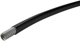 Protective hose, inside Ø 10.1 mm, outside Ø 14.4 mm, BR 65 mm, PUR/steel, black