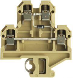 Component terminal block, screw connection, 0.5-4.0 mm², 10 A, beige/yellow, 0484060000