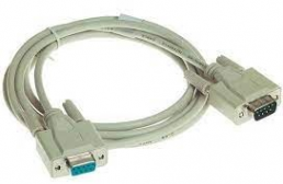 Extension cable, 2 m, D-Sub plug, 9 pole to D-SUB socket, 9 pole, 39509030020