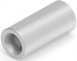 Butt connector, uninsulated, 0.3-1.42 mm², AWG 22 to 16, silver, 7.65 mm