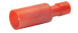 Fully insulated 4 mm round plug, 0.5 to 1.0 mm², red