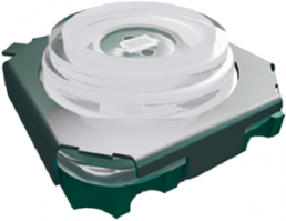 Short-stroke pushbutton, 1 Form A (N/O), 50 mA/28 V, unlit , actuator (white), 3.2 N, SMD