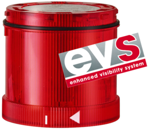 LED EVS element, Ø 70 mm, red, 24 VDC, IP65