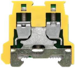 Protective conductor terminal, screw connection, 0.5-2.5 mm², 2 pole, 32 A, 4 kV, yellow/green, 1303360000