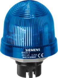 Integrated signal lamp, continuous light, with integrated LED, blue, 24 V AC/DC
