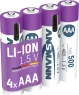 1311-0028 Ansmann Round Cell Batteries, 9V Block Batteries