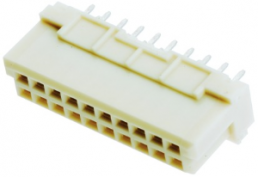 Female connector, type 3B, 20 pole, a-b, pitch 2.54 mm, solder pin, straight, gold-plated, 09242206414