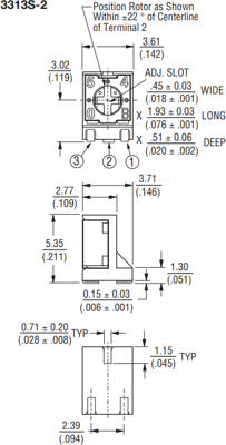 3313S-2-103E Bourns Electronics GmbH Trimmer Potentiometers Image 2