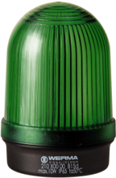 Continuous light, Ø 57 mm, green, 12-230 V AC/DC, BA15d, IP65