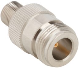 Coaxial adapter, 75 Ω, F socket to N socket, straight, 242120-75