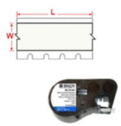 Self laminating polyester labels, 12.7 mm, tape white, font black, 7.62 m, MC-500-461