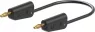 Measuring lead with (4 mm lamella plug, straight) to (4 mm lamella plug, straight), 2 m, black, PVC, 2.5 mm², 64.1035-20021