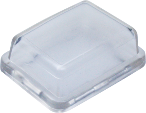 Protective cap, (L x W x H) 25.8 x 19.8 x 8.6 mm, transparent, for pushbutton switch, 203.701.011