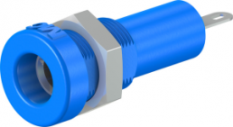 4 mm socket, solder connection, mounting Ø 8.3 mm, blue, 23.0450-23