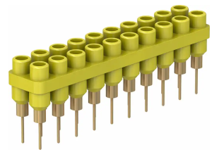 4.5 mm socket header, solder connection, yellow, 63.9364-24