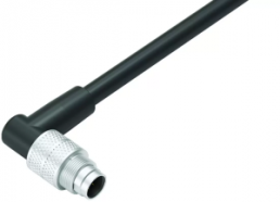 Sensor actuator cable, M9-cable plug, angled to open end, 8 pole, 5 m, PUR, black, 1 A, 79 1461 275 08