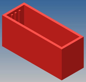 ABS enclosure, (L x W x H) 40 x 15 x 19 mm, red (RAL 3020), S38.24
