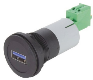 USB-Connector data cable har-port USB charger 5V/1,5A black