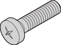 Pan head screw, PZ-Cross, M2.5, 10 mm, steel