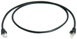 Patch cable, RJ45 plug, straight to RJ45 plug, straight, Cat 5e, F/UTP, PVC, 10 m, black