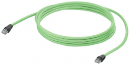 System cable, RJ45 plug, straight to RJ45 plug, straight, Cat 5, SF/UTP, PVC, 35 m, green