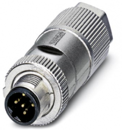 Plug, M12, 2 pole, IDC connection, screw locking, straight, 1413931