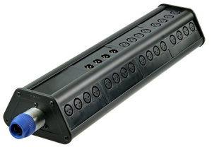 XLR distributor box, 0.14-0.22 mm², AWG 26-24, aluminum, NSB4A-40/4
