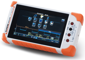 2-channel touchscreen oscilloscope GDS-210, 100 MHz, 1 GSa/s, 7" LCD, 3.5 ns