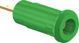 2 mm socket, flat plug connection, mounting Ø 8.3 mm, CAT III, green, 65.9099-25