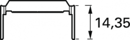 Strain relief clamp for female connectors, 1393558-8