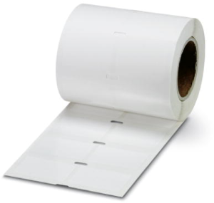 Polyester Label, (L x W) 15 x 6 mm, white, Roll with 5 pcs