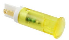 LED signal light, 24 V (DC), yellow, 0.05 cd, Mounting Ø 10 mm, LED number: 1