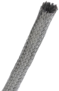 Metal braided sleeve, inner Ø 38 mm, silver, 232 °C