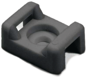 Mounting base, polyamide, black, (L x W x H) 14.7 x 9.4 x 6.9 mm
