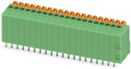 PCB terminal, 20 pole, pitch 2.54 mm, AWG 26-20, 6 A, spring-clamp connection, green, 1789126