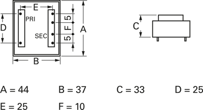 VC 5,0/1/9 Block PCB Transformers Image 2