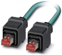 Network cable, RJ45 plug, straight to RJ45 plug, straight, Cat 5, SF/UTP, PUR, 1 m, blue