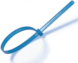 Cable tie outside serrated, releasable, polyamide, (L x W) 195 x 4.8 mm, bundle-Ø 2 to 50 mm, blue, -40 to 150 °C