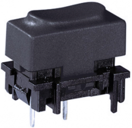 Short-stroke pushbutton, 1 Form A (N/O), 100 mA/28 V, unlit , actuator (dark gray, L 11.5 mm), 0.7 N, THT