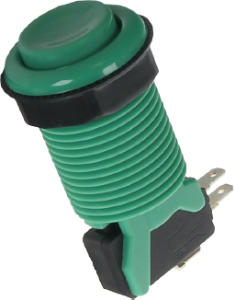 Pushbutton switch, green, unlit , 3 A/250 V, mounting Ø 27.5 mm, BUTTON-GREEN