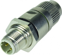 Plug, M12, 4 pole, IDC connection, screw locking, straight, 21033811425