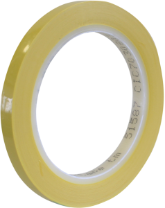 Electronic adhesive tape, 9 x 0.056 mm, polyester, yellow, 66 m, 51587F17 9MM/66M