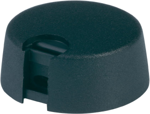 Rotary knob, 6 mm, plastic, black, Ø 40 mm, H 16 mm, A1040649