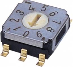 Encoding rotary switches, 10 pole, BCD, straight, 100 mA/5 VDC, SA-7010B