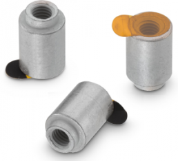 SMD spacer sleeve, internal thread, M4, 2.4 mm, steel